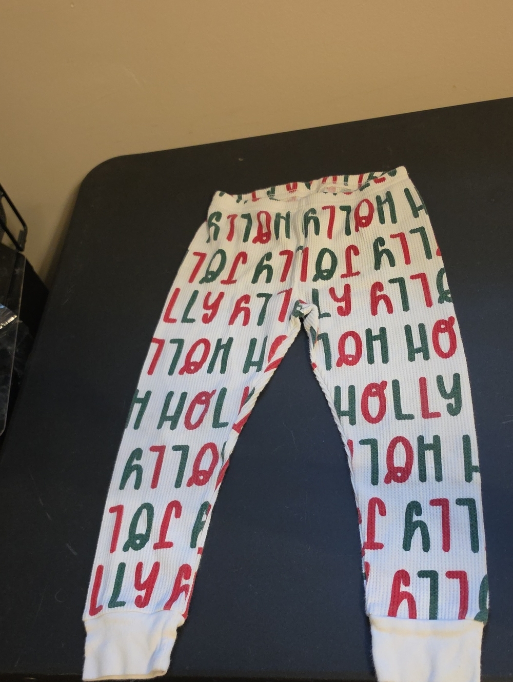 Carters Boys Holly Jolly Waffle Christmas Pjs. In EUC - Picture 2 of 3